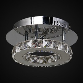 6W Moderne/Contemporain Cristal/LED Chrome Métal Plafonnier Salon