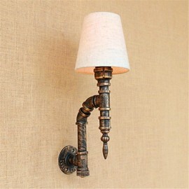 E26/E27 rustique/Lodge Country en laiton Antique pour ampoule LED incluse, applique murale à lumière ambiante