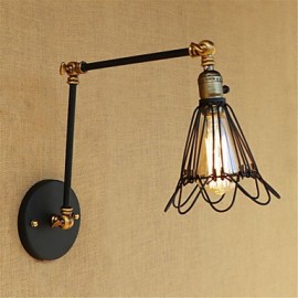 Caractéristique de peinture rétro rustique/Lodge Country pour ampoule à bras oscillant de style mini incluse, lumière ambiante