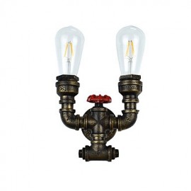 E27 Rustique/Lodge Traditionnel/Classique Laiton Antique Caractéristique pour Ampoule LED Incluse, Lumière Ambiante Applique Murale LED Applique Murale