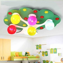 Moderne/Contemporain LED Bois/Bambou Plafonnier Salon/Chambre/Chambre d'enfants