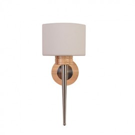 Lampe murale simple lampe de bureau de chevet avec abat-jour en verre et bois massif pour chambre commode salon chambre de bébé