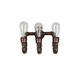 12 E27 Rustique/Lodge Traditionnel/Classique Laiton Antique Caractéristique pour Ampoule LED Incluse, Lumière Ambiante Applique Murale LED Applique Murale