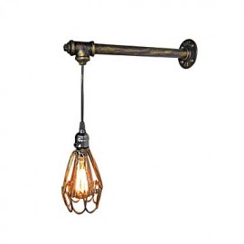 Max 60 W Loft vintage applique murale lampe restaurant café couloir bar fer Cage applique industrie fer tuyau éclairage