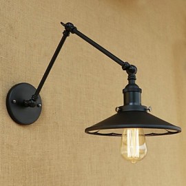 Caractéristique de peinture rétro rustique/Lodge Country pour lampe murale à bras oscillant de style mini, ampoule incluse