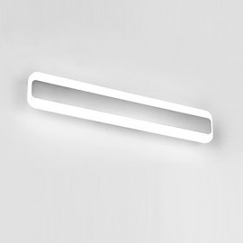 24 LED intégrées chromées modernes/contemporaines pour ampoule LED incluse, lumière ambiante, éclairage mural pour salle de bain