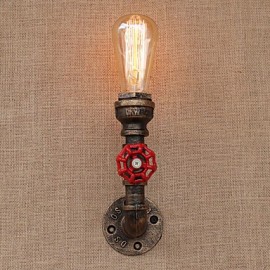 Caractéristique de peinture rétro country pour ampoule de style mini incluse, applique murale à lumière ambiante