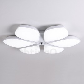 6 lumières LED modernes/contemporaines intégrées pour salon, salle à manger, chambre à coucher, montage encastré en métal