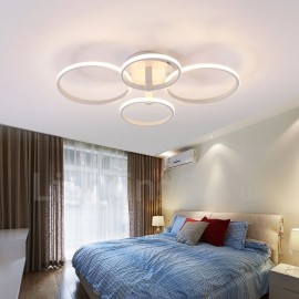 4 lumières LED modernes/contemporaines intégrées pour salon, salle à manger, chambre à coucher, montage encastré en métal