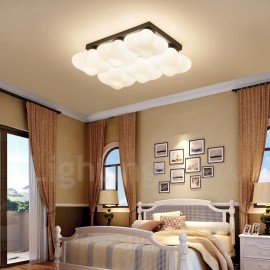 6 lumières rustiques/Lodge LED intégrées pour salon, salle à manger, chambre à coucher E27 plafonnier