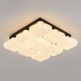 9 lumières rustiques/Lodge LED intégrées pour salon, salle à manger, chambre à coucher E27 plafonnier