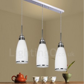 3 lumières LED modernes/contemporaines intégrées pour salon, salle à manger, chambre à coucher, lampes suspendues en métal