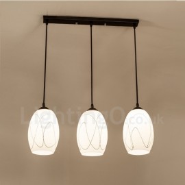 Lampes suspendues en métal à 3 lumières rustiques/Lodge LED intégrées pour salon, salle à manger, chambre à coucher