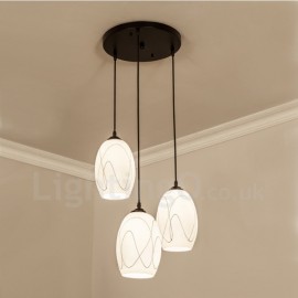 Lampes suspendues en métal à 3 lumières rustiques/Lodge LED intégrées pour salon, salle à manger, chambre à coucher