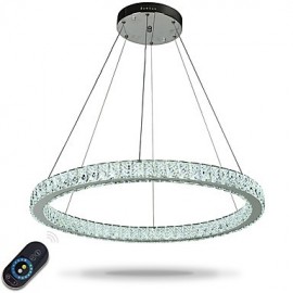 Dimmable LED anneau plafond pendentif lumières lustres modernes éclairage lampe d'intérieur avec télécommande