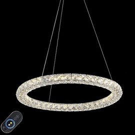 Anneau moderne cristal plafond pendentif lumières LED lustres en cristal lumière éclairage intérieur lampes luminaires dimmable avec télécommande