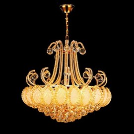 Lustres de luxe modernes cristal salon pendentif LED diamètre 50 CM contient 8 ampoule LED