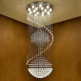 Plafond LED en cristal moderne pendentif lumière lustres d'intérieur maison lampes d'éclairage suspendues luminaires avec 5W LED ampoules blanc chaud