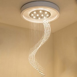 Plafond en cristal LED moderne pendentif lumières lustres d'intérieur maison éclairage suspendu lustre lampes luminaires 3W ampoules blanc chaud