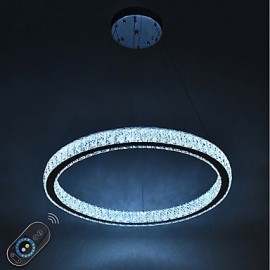 Dimmable LED anneau Indoo plafonnier pendentif lumières lustres modernes éclairage lustre lampe avec télécommande