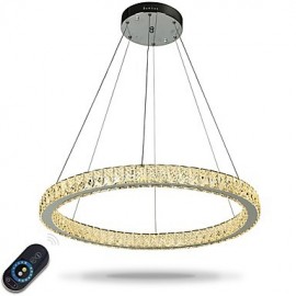 Dimmable LED anneau plafonnier pendentif lumières lustres modernes éclairage lampe d'intérieur avec télécommande