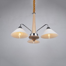 Moderne/contemporain pays galvanisé caractéristique pour LED bois/bambou salon chambre salle à manger cuisine étude lustre