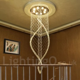 lumières plafond moderne à LEDs en cristal pendentif lumière lustres d'intérieur maison suspendue lampes d'éclairage luminaires