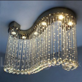 lumières plafond moderne à LEDs en cristal pendentif lumière lustres d'intérieur maison suspendue lampes d'éclairage luminaires