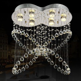 lumières plafond moderne à LEDs en cristal pendentif lumière lustres d'intérieur maison suspendue lampes d'éclairage luminaires