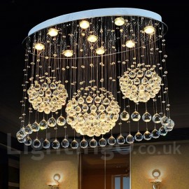 lumières plafond moderne à LEDs en cristal pendentif lumière lustres d'intérieur maison suspendue lampes d'éclairage luminaires