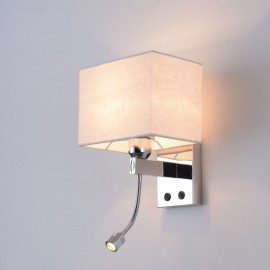 La chambre d'hôtel moderne lecture tissu créatif couloir balcon Led lampe de chevet applique murale