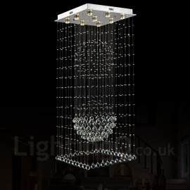 lumières plafond moderne à LEDs en cristal pendentif lumière lustres d'intérieur maison suspendue lampes d'éclairage luminaires