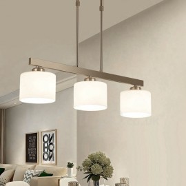 lumières moderne Chrome suspension lustres d'intérieur maison lampes d'éclairage suspendues luminaires avec abat-jour en verre