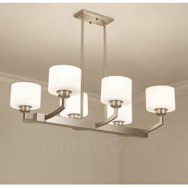 lumières moderne Chrome suspension lustres d'intérieur maison suspendus lampes luminaires avec abat-jour en verre