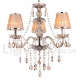 Lustre de style bougie en cristal K9, 3 lumières, pour salle à manger, chambre à coucher, salon