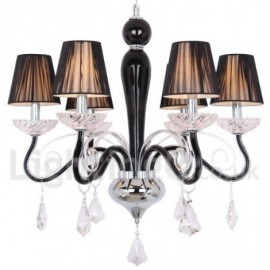 Lustre contemporain de Style bougie en cristal K9, blanc, 6 lumières, pour salle à manger, chambre à coucher, salon