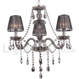 Lustre de style bougie en cristal K9, 3 lumières, pour salle à manger, chambre à coucher, salon