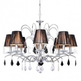 Lustre contemporain de style bougie en cristal K9, 8 lumières, pour salle à manger, chambre à coucher, salon