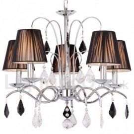 Lustre contemporain de style bougie en cristal K9, 5 lumières, pour salle à manger, chambre à coucher, salon