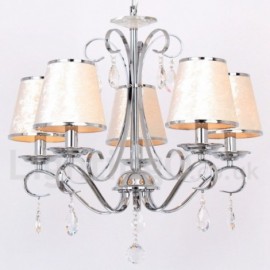 Lustre contemporain de style bougie en cristal K9, 5 lumières, pour salle à manger, chambre à coucher, salon