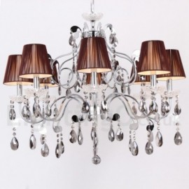 Lustre contemporain de style bougie en cristal K9, 8 lumières, pour salle à manger, chambre à coucher, salon