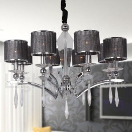 Lustre de style bougie à 8 lumières moderne/contemporain pour salle à manger, chambre à coucher, salon