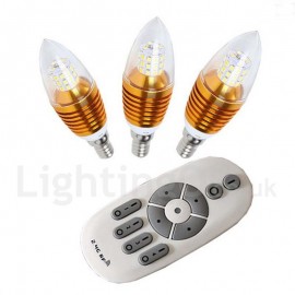 Ampoule LED à intensité variable 5 W E14 style bougie 3200 K-6500 K (85-265 V) avec télécommande