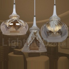 Lampe suspendue en verre LED pour salon, salle à manger moderne/contemporaine européenne