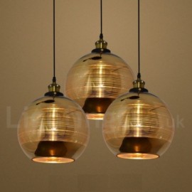 Lampe suspendue en verre européenne, luminaire décoratif d'intérieur, idéal pour un Bar, un café, un salon ou une salle à manger