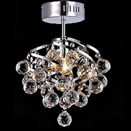 Moderne/Contemporain/Traditionnel/Classique/Cristal Country/LED/Ampoule Incluse Lustres/Suspensions en Cristal Chromé