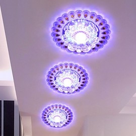 Plafonnier LED en cristal de 20CM, 3W, SMD, lampe créative, Tube lumineux, couleur colorée, dôme