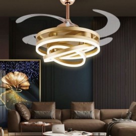 Lustre de ventilateur à onduleur créatif, lumière de ventilateur