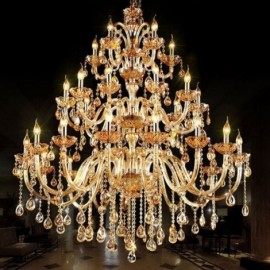 Lustre en cristal européen, plafonnier de Villa de luxe avec 30 lumières