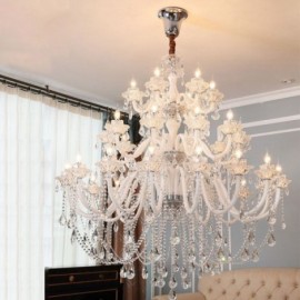 Lustre en cristal européen avec 32 lumières, plafonnier de décoration de luxe